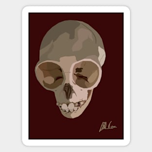 Gibbon Skull Magnet